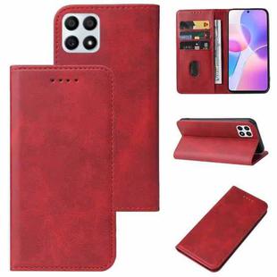 For Honor 30i Magnetic Closure Leather Phone Case(Red)