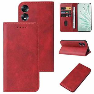 For Honor 70 Magnetic Closure Leather Phone Case(Red)