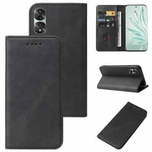 For Honor 70 Pro Magnetic Closure Leather Phone Case(Black)
