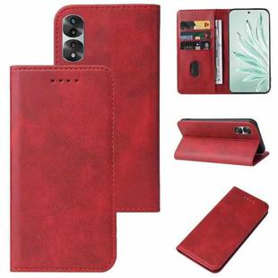 For Honor 70 Pro Magnetic Closure Leather Phone Case(Red)