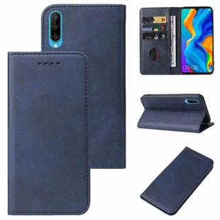 For Huawei Nova 4e Magnetic Closure Leather Phone Case(Blue)