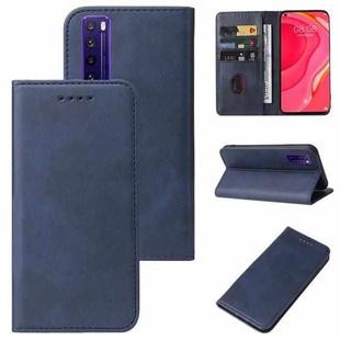 For Huawei Nova 7 SE 5G Youth Magnetic Closure Leather Phone Case(Blue)