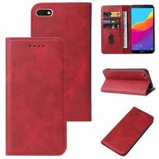 For Huawei Nova 7S Magnetic Closure Leather Phone Case(Red)