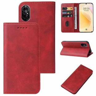 For Huawei Nova 8 Magnetic Closure Leather Phone Case(Red)