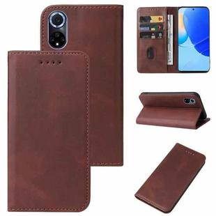 For Huawei Nova 9 Magnetic Closure Leather Phone Case(Brown)