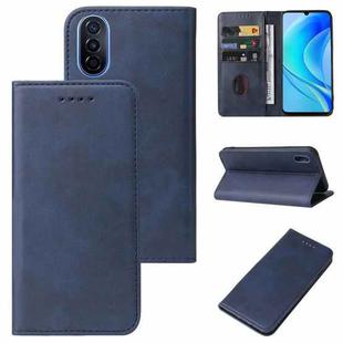 For Huawei Nova Y70 Magnetic Closure Leather Phone Case(Blue)