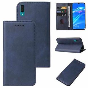 For Huawei Y7 Prime 2019 Magnetic Closure Leather Phone Case(Blue)