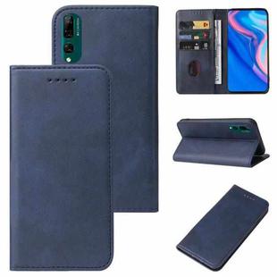 For Huawei Y9 Prime 2019 Magnetic Closure Leather Phone Case(Blue)