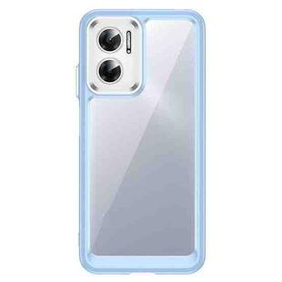 For Xiaomi Redmi 11 Prime Accurate Hole Colorful Series Acrylic + TPU Phone Case(Blue)