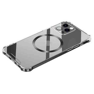 For iPhone 12 Pro CD Ring Magnetic Four Corner Airbags Phone Case(Black)