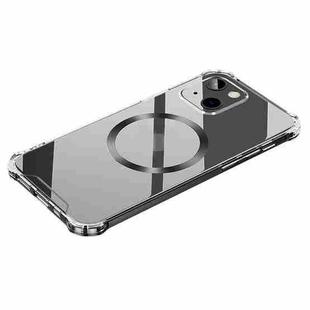 For iPhone 13 CD Ring Magnetic Four Corner Airbags Phone Case(Black)