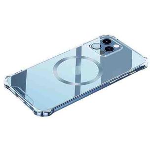 For iPhone 14 Pro CD Ring Magnetic Four Corner Airbags Phone Case(Yuanfeng Blue)