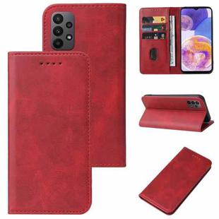 For Samsung Galaxy A23 4G Magnetic Closure Leather Phone Case(Red)