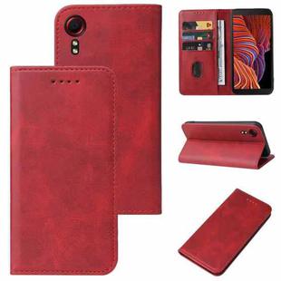 For Samsung Galaxy Xcover 5 Magnetic Closure Leather Phone Case(Red)