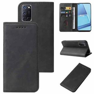 For OPPO A52 Magnetic Closure Leather Phone Case(Black)