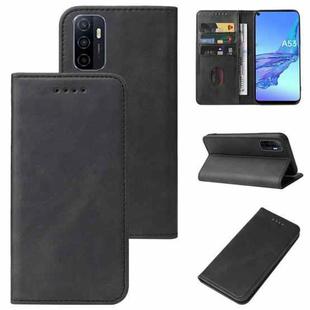 For OPPO A53 Magnetic Closure Leather Phone Case(Black)
