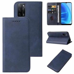 For OPPO A53s 5G Magnetic Closure Leather Phone Case(Blue)