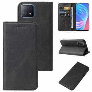 For OPPO A72 5G Magnetic Closure Leather Phone Case(Black)