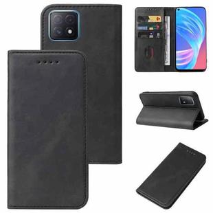 For OPPO A73 Magnetic Closure Leather Phone Case(Black)