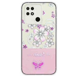 For Xiaomi Redmi 10A Bronzing Butterfly Flower TPU Phone Case(Cherry Blossoms)