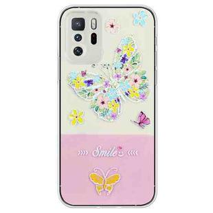 For Xiaomi Poco X3 GT Bronzing Butterfly Flower TPU Phone Case(Colorful Butterfly)