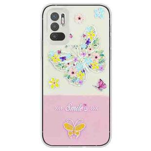 For Xiaomi Redmi Note 10 5G / Poco M3 Pro 5G Bronzing Butterfly Flower TPU Phone Case(Colorful Butterfly)