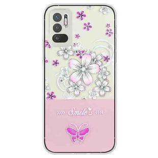 For Xiaomi Redmi Note 10 5G / Poco M3 Pro 5G Bronzing Butterfly Flower TPU Phone Case(Cherry Blossoms)