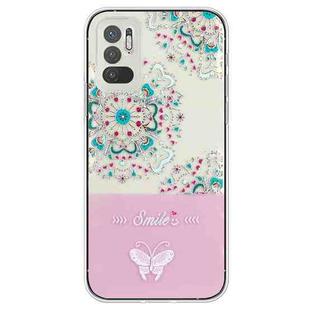 For Xiaomi Redmi Note 10 5G / Poco M3 Pro 5G Bronzing Butterfly Flower TPU Phone Case(Peacock Flower)