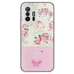 For Xiaomi Mi 11T / 11T Pro Bronzing Butterfly Flower TPU Phone Case(Peony)