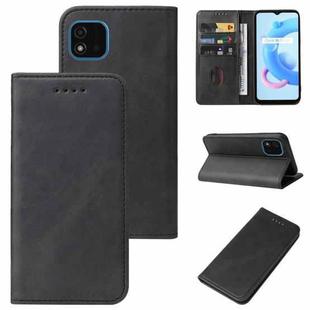 For Realme C11 2021 Magnetic Closure Leather Phone Case(Black)