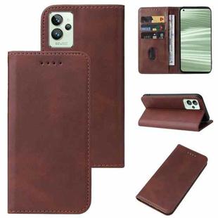 For Realme GT2 Pro Magnetic Closure Leather Phone Case(Brown)