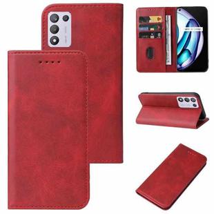 For Realme Q3t Magnetic Closure Leather Phone Case(Red)