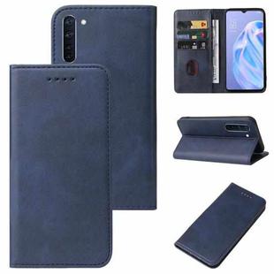 For OPPO Reno3 A JP Version Magnetic Closure Leather Phone Case(Blue)