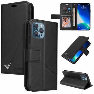 For iPhone 13 Pro GQUTROBE Right Angle Leather Phone Case (Black)