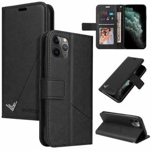 For iPhone 11 Pro Max GQUTROBE Right Angle Leather Phone Case(Black)