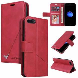 GQUTROBE Right Angle Leather Phone Case For iPhone 7 Plus / 8 Plus(Red)