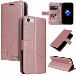 GQUTROBE Right Angle Leather Phone Case For iPhone 7 / 8 / SE 2020 / SE 2022(Rose Gold)
