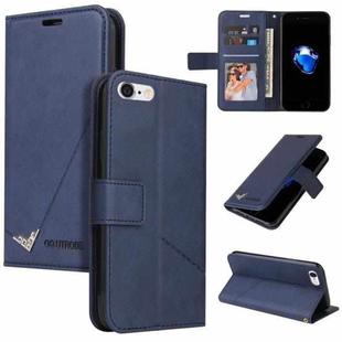 GQUTROBE Right Angle Leather Phone Case For iPhone 7 / 8 / SE 2020 / SE 2022(Blue)
