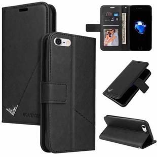 GQUTROBE Right Angle Leather Phone Case For iPhone 7 / 8 / SE 2020 / SE 2022(Black)