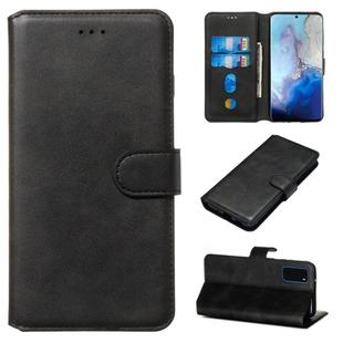 For Galaxy S20 Classic Calf Texture Magnetic Attraction Horizontal Flip Leather Case with Stand & Card Slots & Wallet Function(Black)