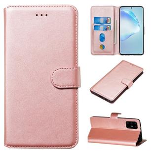For Galaxy S20+ Classic Calf Texture Magnetic Attraction Horizontal Flip Leather Case with Stand & Card Slots & Wallet Function(Rose Gold)