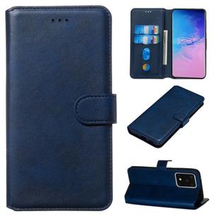 For Galaxy S20 Ultra Classic Calf Texture Magnetic Attraction Horizontal Flip Leather Case with Stand & Card Slots & Wallet Function(Blue)