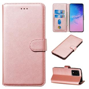 For Galaxy S20 Ultra Classic Calf Texture Magnetic Attraction Horizontal Flip Leather Case with Stand & Card Slots & Wallet Function(Rose Gold)