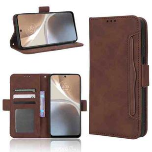 For Motorola Moto G32 Skin Feel Calf Texture Card Slots Leather Phone Case(Brown)