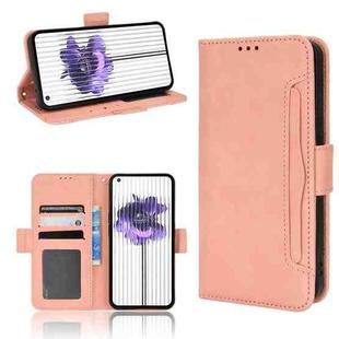 For Nothing Phone 1 Skin Feel Calf Texture Card Slots Leather Phone Case(Pink)