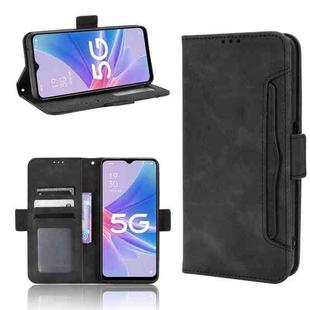 For OPPO A97 5G Skin Feel Calf Texture Card Slots Leather Phone Case(Black)