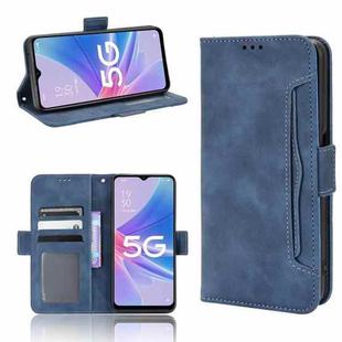 For OPPO A97 5G Skin Feel Calf Texture Card Slots Leather Phone Case(Blue)