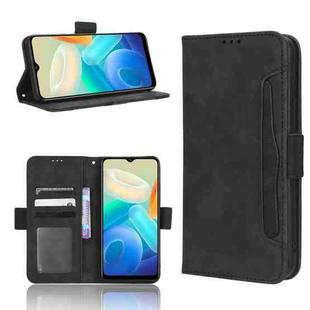 For vivo Y02s Skin Feel Calf Texture Card Slots Leather Phone Case(Black)