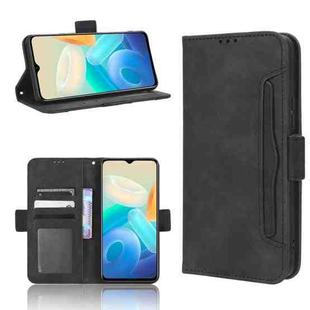 For vivo Y77 5G Skin Feel Calf Texture Card Slots Leather Phone Case(Black)