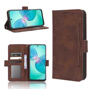 For Infinix Note 12i Skin Feel Calf Texture Card Slots Leather Phone Case(Brown)